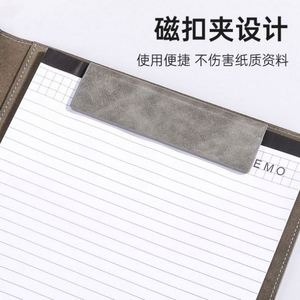 Custom Logo Printing PU Leather Clip <b>File</b> Folder <b>A4</b> Size 2.5cm Thickness Custom Color Business School Office Conference - Product Image 2