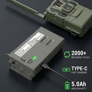 Аккумулятор для охотничьей камеры 6000 мАч 7.4В TACTACAM Reveal Ultra Pro X Gen XB SK EM6 Li-ion, перезаряжаемый, серый, для камеры-ловушки, OEM-запчасть - Product Image 2
