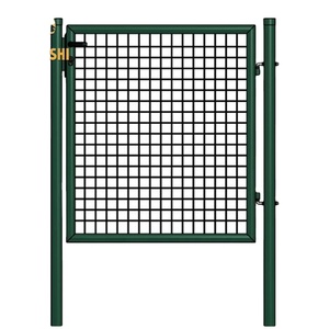 Porte de jardin <span class=keywords><strong>anthracite</strong></span> 100cm porte de clôture en treillis métallique porte de jardin privé Manwalk - Product Image 1
