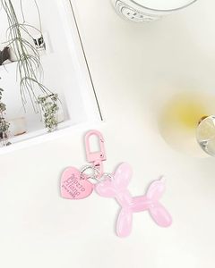 Kawaii Style Jelly Balloon Dog Keychain for Teens Girls Cute Poodle Keyring <b>Bag</b> Charms Backpack Pendant Aesthetic Jewelry RTS - Product Image 4