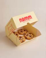 Boîtes à biscuits en matériau biodégradable, emballage de luxe, impression de qualité alimentaire, boîte à dessert pliable