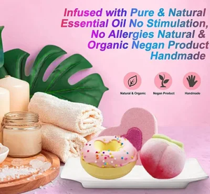 Juego de regalo de bombas de baño de etiqueta privada personalizado todo tipo de comida pastel forma bombas de baño juego de regalo para niños - Product Image 6