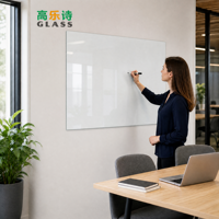 Tableau blanc magnétique sans cadre en verre trempé, tableau effaçable à sec mural, 4 mm, taille personnalisée, certifié FSC/TUV, pour bureau