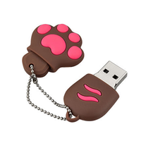 Clé USB créative en PVC en forme de patte de chat avec logo personnalisé 2.0, 8 Go, 16 Go, 32 Go, 3.0, 64 Go, 128 Go, clé USB promotionnelle en forme de griffe de chat, cadeau