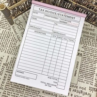 Carnet de commandes et de factures avec 50 feuilles autocopiantes – Grand carnet de commandes, reçus et factures en duplicata