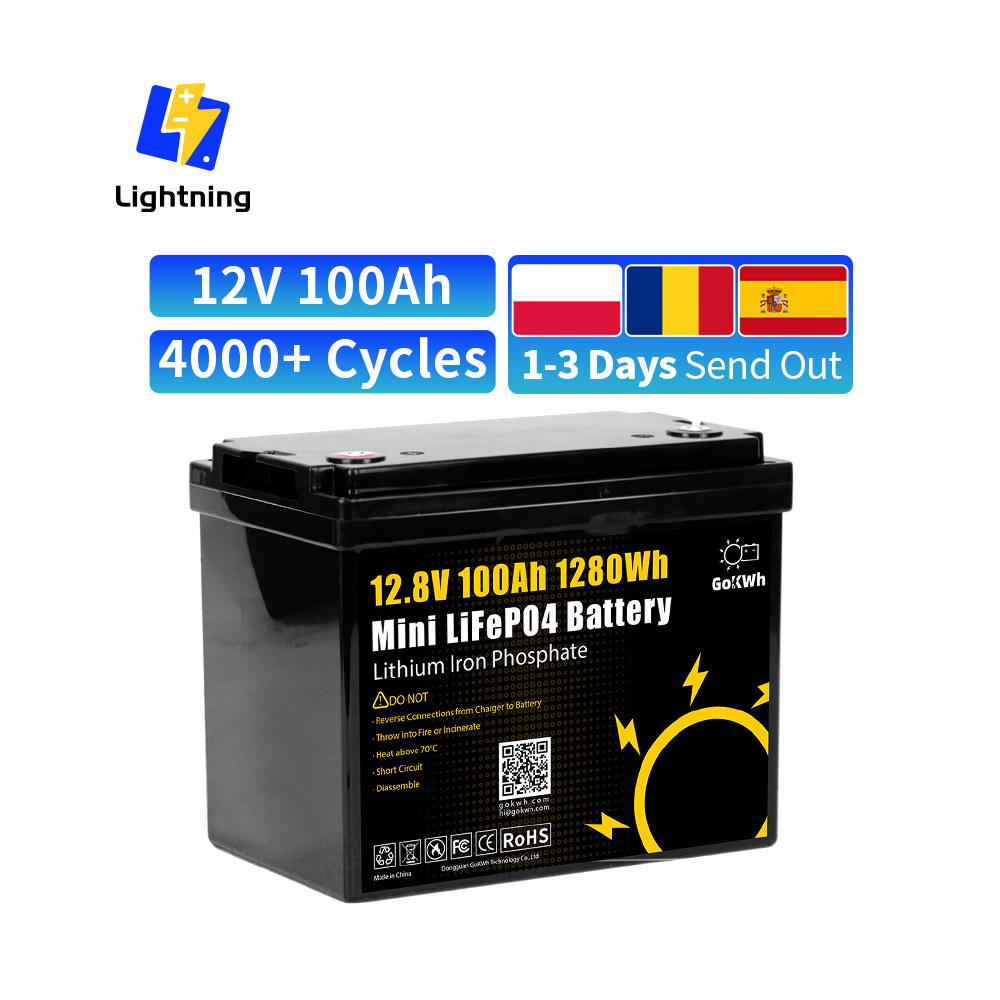 GoKWh EU Stock 12V 100Ah 3.2V Battery Lifepo4 Lithium Iron Phosphate 200Ah Rechargeable Lithium Ion Lifepo4 Phosphate Battery · image 2
