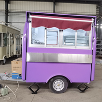 Chariot à café mobile personnalisé, forme ronde, remorque de concession alimentaire, chariot à café de petite taille, chariots et remorques alimentaires
