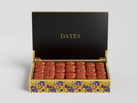 Carton magnétique de luxe personnalisé boîtes d'emballage Baklava fruits secs dattes chocolats bonbons emballage Ramadan Eid boîte-cadeau