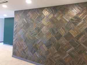 Feuilles de placage en pierre artificielle multicolore de conception moderne ligne de forêt translucide flexible pour l'usage extérieur et de cuisine en Inde - Product Image 2