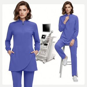Nuevo Conjunto de Uniformes Médicos para Enfermeras, Uniformes de Hospital, Conjuntos de Uniformes de Enfermería, Uniformes de Enfermería con Blusa y Pantalones, Ropa de Trabajo para Salón de Belleza - Product Image 4