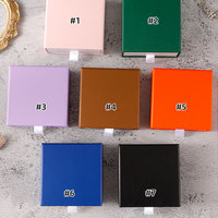 Boîte à bijoux en carton personnalisée HKSMF, emballage pour bagues, boucles d'oreilles, colliers, bracelets, boîte cadeau, vente en gros, MOQ 50