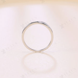 YILUNエレガント925スターリングシルバーインフィニティツイストリングジルコニア約束の永遠の愛の婚約指輪とロマンチックなジェスチャー - Product Image 5