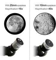 Télescope portable manuel à réfraction pour l'extérieur 400 mm (f/5.7) avec 2 oculaires interchangeables pour enfants et astronautes débutants