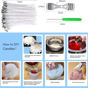 Juego de 6 moldes de silicona 3D con forma de rosa y bola de hilo para velas, repostería DIY y cera de soja - Product Image 3