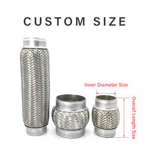 Precio de fábrica Tubo de escape flexible universal de acero inoxidable con soldadura de pezón Piezas de escape de automóvil Embalaje de bolsa - Product Image 6