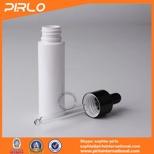 Frasco cuentagotas de plástico de color blanco sólido de 30ml con tapa cuentagotas Frasco cuentagotas cosmético de plástico <span class=keywords><strong>para</strong></span> suero de esencia de aceite esencial - Product Image 3