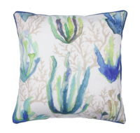 Nouvelle arrivée URN printemps été mauvaises herbes décoratives polyester tissu extérieur imprimé personnalisé extérieur housses d'oreiller imperméables