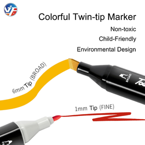 <span class=keywords><strong>Marqueur</strong></span> de dessin artistique à double tête, pinceau plat oblique, encre à base d'alcool, largeur 6 mm, permanent, effaçable, plastique, papier, ensemble de 168 couleurs - Product Image 5
