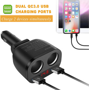 Cargador de coche USB 12V doble enchufe Universal <span class=keywords><strong>Multi</strong></span> teléfono rápido Dual USB mejor cargador para coche USB Dual coche cargador rápido - Product Image 2