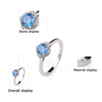 Bagues en argent sterling 925 pour femmes, bagues de fiançailles élégantes avec pierres en zircone cubique, design résistant au ternissement