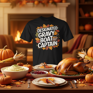 Camiseta Designada para el Capitán de la Barca de Gravy de Acción de Gracias, Unisex para Adultos - Product Image 3