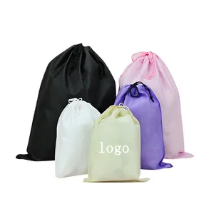 Custom logo packaging cloth shoes dust non woven draw string bag non-woven drawstring bag