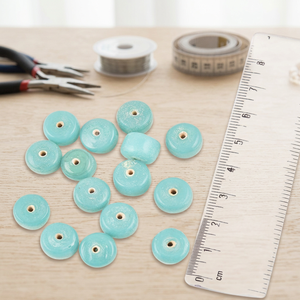Fashionable Sky Blue 10x12mm Loose Round Glass Crystal Lampwork Seed <b>Beads</b> Model NGB-E93 for Jewelry Making-India <b>Arts</b> Palace - Product Image 2