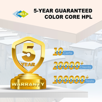 PANEL Permukaan Laminasi Anti Selip Tahan Lama untuk Area Dinding Koridor dan Balkon Warna Inti HPL