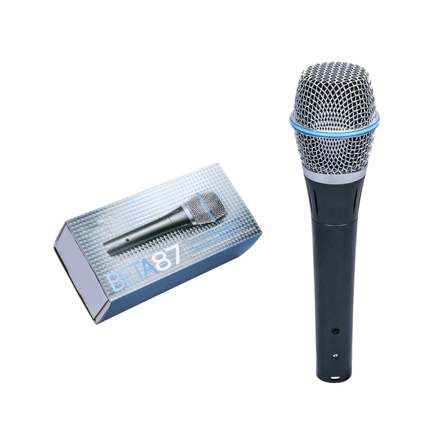 Dynamic Condenser Microphone Professional Wired Handheld Noise Cancelling Lightweight Design for Karaoke Conference Use