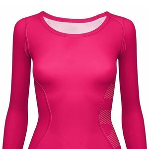 Logo Fitness <b>Running</b> Gym Workout Breathable Ladies Compression Shirt Women High Quality Breathable Compression Shirt - Product Image 6