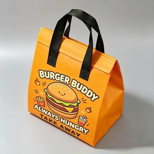 Bolsa Térmica Aislante Personalizada con Logotipo, para Empacar Hamburguesas, Bolsas para Entrega de Comida para Llevar, para Restaurantes de Comida Rápida - Product Image 2
