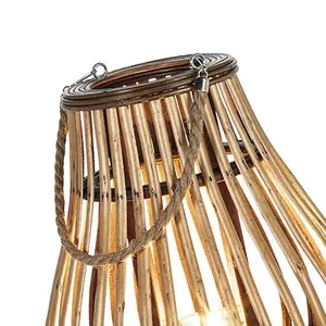 Wholesaler Handmade Bamboo Rattan Light Home Decor Cristal Sujetadores De Velas... Linternas Y Vela Tarros Lantern