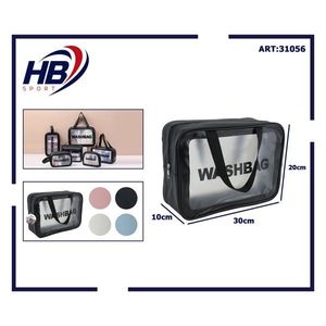Waterproof Travel <b>Toiletry</b> Bag 30x11.5x21cm Double-Handled and Single-Zippered - Product Image 1