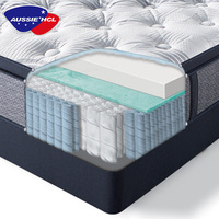 Matelas hybrides en mousse à mémoire de forme près de chez moi, matelas de luxe pour hôtel en Chine, taille Queen et Full, en latex, à ressorts ensachés 7 zones