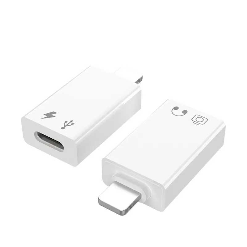 Usb c otg adapter for iphone to type c female to lighting Headphone converter Support Data Sync and Audio Mini size