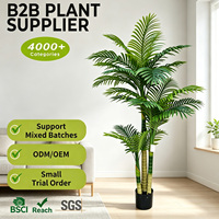 Palmier Areca Artificiel Haut de Gamme 190cm, Arbre Artificiel en Pot pour Décoration de Sol de Bureau de Direction, Salon, Hall d'Hôtel