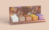 Présentoir de Comptoir en Carton Ondulé Ray Custom pour Cosmétiques, Présentoir de Comptoir à Niveaux, Boîte de Présentation en Carton Ondulé pour Comptoir