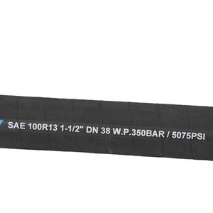 <span class=keywords><strong>Tuyau</strong></span> hydraulique à surface enveloppée noire SAE 100R12 13 <span class=keywords><strong>15</strong></span> avec raccords 4SP 4SH <span class=keywords><strong>Tuyau</strong></span> à huile haute pression - Product Image 1