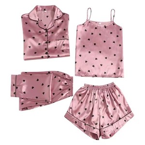 Conjunto de lencería tipo camisola para mujer, estilo europeo y americano, moderno, conjunto de cuatro piezas delgadas, adecuado para el comercio transfronterizo. - Product Image 1