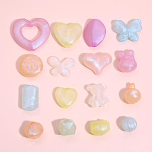 <span class=keywords><strong>AB</strong></span> – perles acryliques de couleur gelée, trèfle étoile rond, perles d'espacement amples pour la fabrication de bijoux, bricolage, Bracelet, collier - Product Image 2