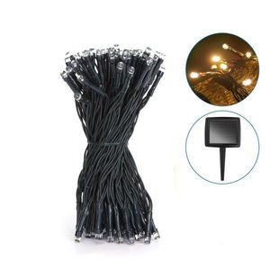 Solar <b>Light</b> Strip 100 Led Warm White Outdoor String <b>Lights</b> With Solar <b>Panel</b> For Garden Decoration - Product Image 1