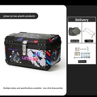 Boîte à bagages arrière pour moto JH-022 PP, universelle pour scooter et véhicule électrique, étanche et résistante à la pression