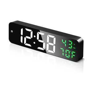 Large Screen Adjustable Brightness <b>Electronic</b> LED Digital Alarm Clock Modern Design Snooze Function Week <b>Calendar</b> for Home - Product Image 1