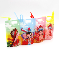 Paquet de 100 sachets transparents pour Smoothie glacé, emballage de boisson, poche de boisson pour jus avec trou de paille
