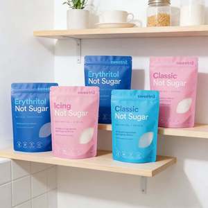 ถุงซิปล็อคใสแบบตั้งได้ สำหรับบรรจุอาหาร ขนม โปรตีนผง เนื้อแดดเดียว น้ำตาล เครื่องเทศ - Product Image 3