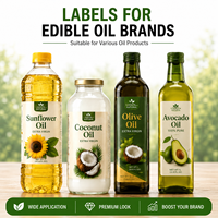 Étiquettes personnalisées pour huiles comestibles, autocollantes, résistantes à l'eau et à l'huile, en rouleau, pour l'emballage des bouteilles d'huile de tournesol et de noix de coco