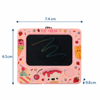 Tablette d'écriture LCD 2,5 pouces, mini tableau de dessin avec effacement à une touche, rangement pour stylet, pour enfants, portable, logo personnalisé, jouet OEM