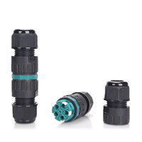 Connecteur de câblage extérieur droit IP68 étanche mâle/femelle démontable, boîtier de jonction durable pour utilisation sous-marine avec bornes à enfoncement