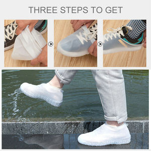 Couvre-chaussures en Silicone réutilisable, 3 pièces, couverture de pluie, imperméable, C couverture de bottes - Product Image 6