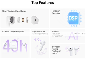 Audífonos Inalámbricos con Cancelación de Ruido Más Vendidos en Línea, Audífonos TWS, Auriculares Bluetooth, Compatibles con <span class=keywords><strong>iPhone</strong></span> y Samsung - Product Image 4